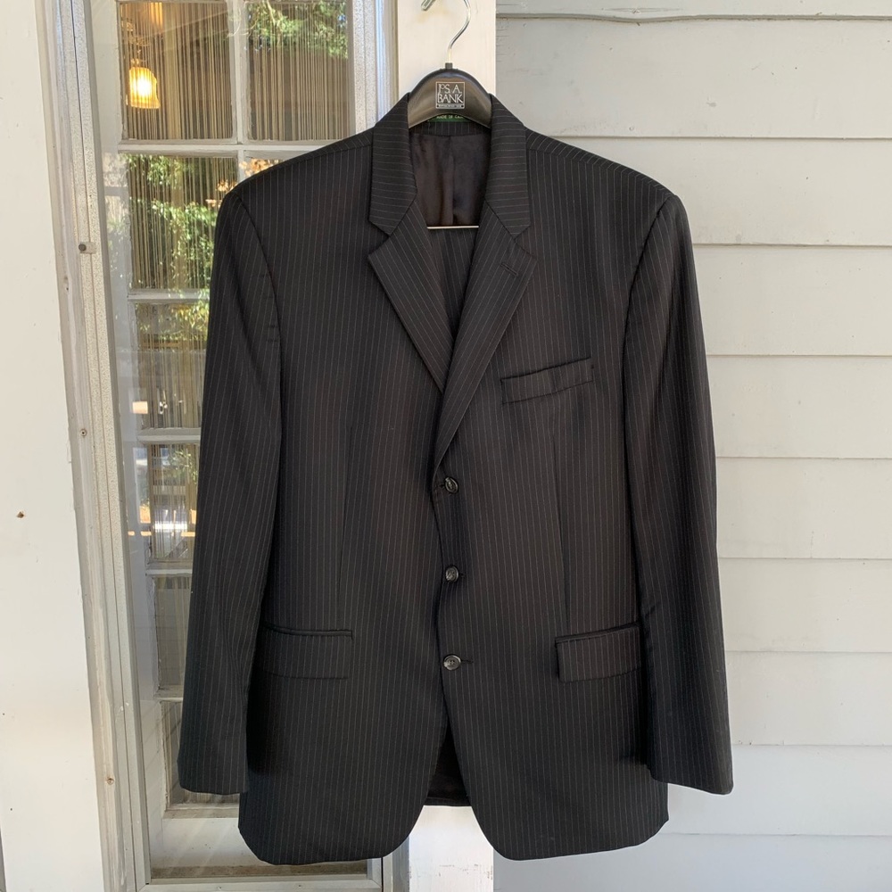 Lauren Ralph Lauren Black Pinstripe Suit